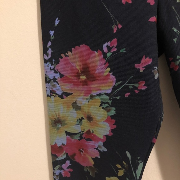 ica navy super high waist bold floral leggings - Picture 4 of 7